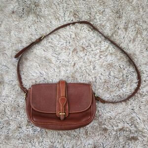 Dooney‎ & Bourke Vintage Brown Leather Crossbody Bag